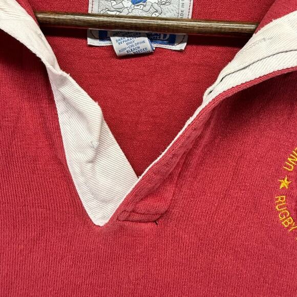 Vintage Lands End Rugby Shirt Mens XL Red Eagle United States Football union 90s - Picture 2 of 11